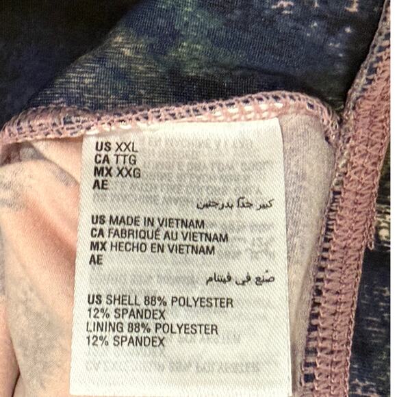 Jenni Intimates Square Neck Sports Bra Bralette Fall Tie Dye Size XXL - XXLarge - Picture 5 of 6